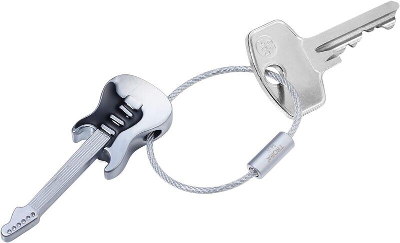 Troika Portachiavi Strat Am Ring Chitarra Argento