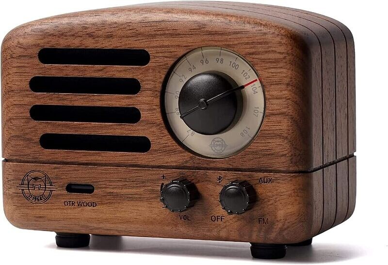 Muzen Audio • Mini Altoparlante • OTR Wood • Wallnut • Radio FM Bluetooth Speaker