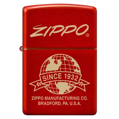 Zippo Accendino Globe Design Rosso 48150