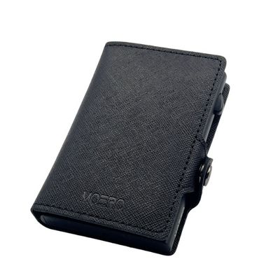 Portafoglio • Moero • Saffiano Black • Protezione RFID per carte Contactless • in Vera Pelle • Contiene fino a 9 Carte