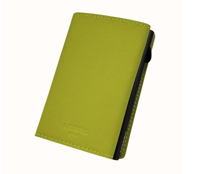 Portafoglio • Moero • Pro Saffiano Lime Zip • Protezione RFID per carte Contactless • in Vera Pelle • Contiene fino a 9 Carte