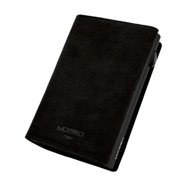 Portafoglio • Moero • Pro Alcantara Black Zip • Protezione RFID per carte Contactless • Contiene fino a 9 Carte