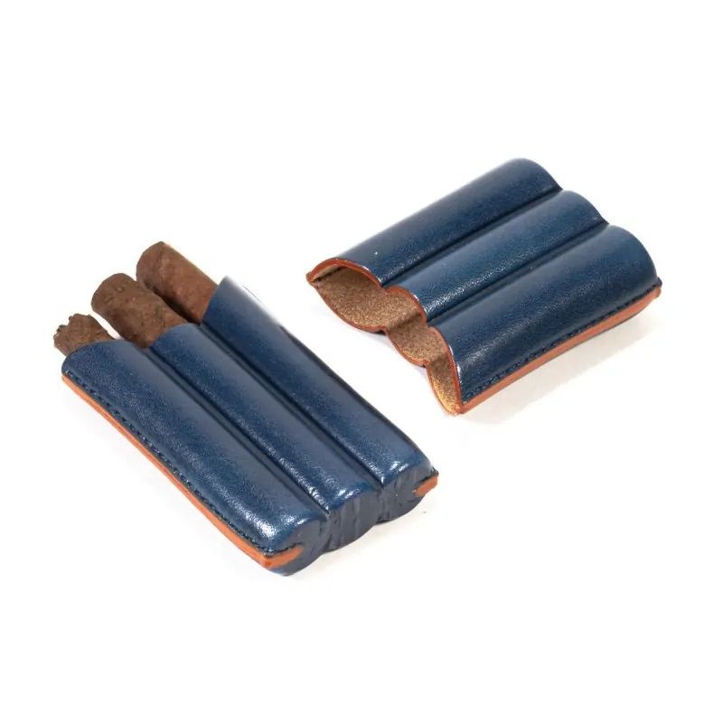 Lubinski Astuccio in Cuoio Blu M 50833