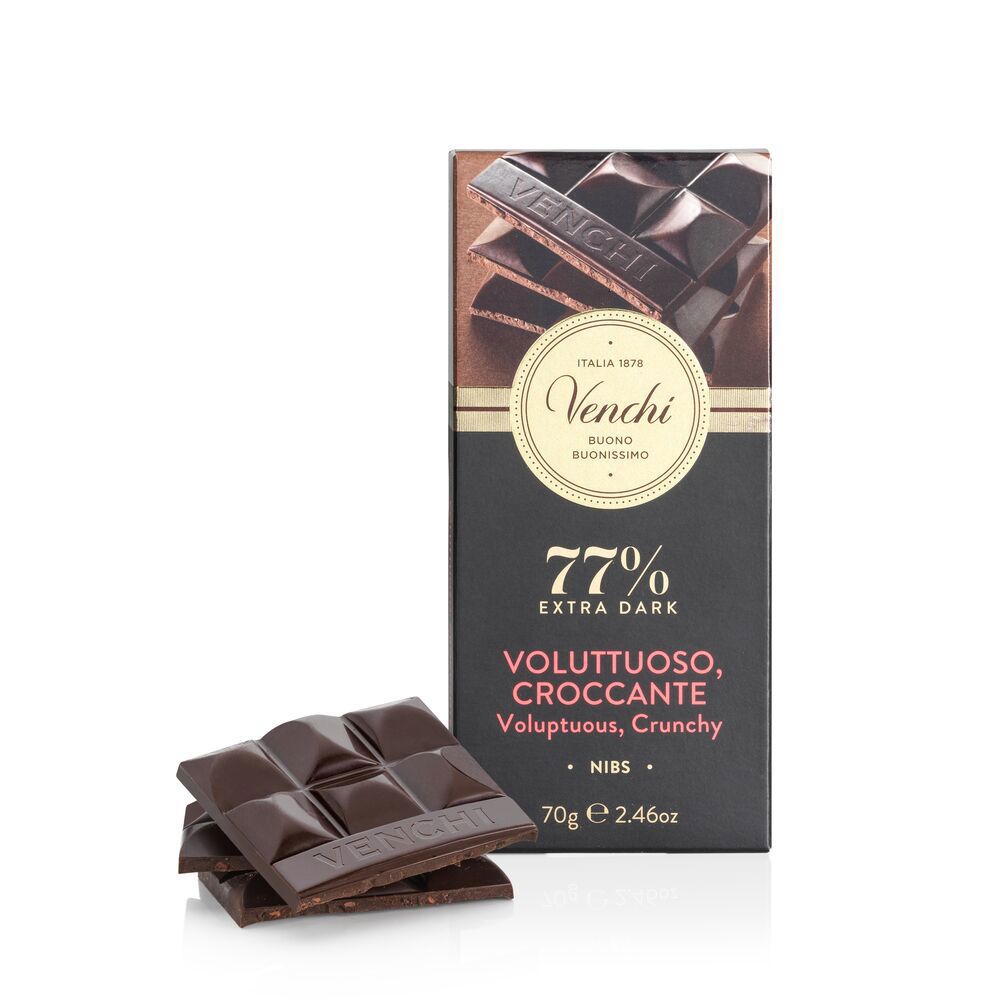 Venchi Tavoletta Cioccolato Nibs 77% 70 gr