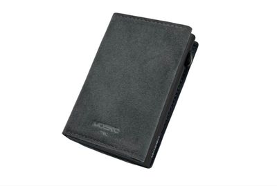 Portafoglio • Moero • Pro Alcantara Grey Zip • Protezione RFID per carte Contactless • Contiene fino a 9 Carte