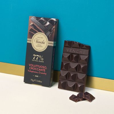 Venchi Tavoletta Cioccolato Nibs 77% Extra Dark 70 gr
