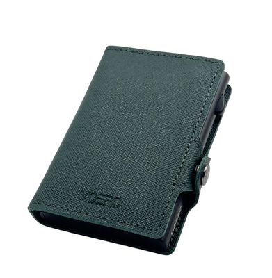 Portafoglio • Moero • Saffiano Green • Protezione RFID per carte Contactless • in Vera Pelle • Contiene fino a 9 Carte