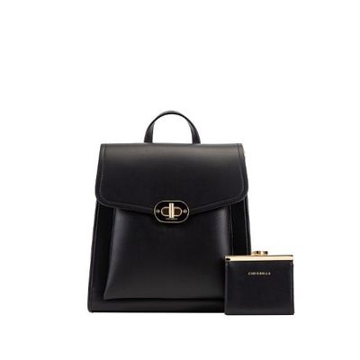 Chrisbella Borsa Zainetto Donna Con Portafoglio Nera