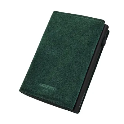 Portafoglio • Moero • Pro Alcantara Green Zip • Protezione RFID per carte Contactless • Contiene fino a 9 Carte