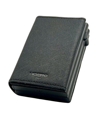 Portafoglio • Moero • Pro Dual Saffiano Black Zip Nero • Protezione RFID per carte Contactless • in Vera Pelle • Contiene fino a 15 Carte