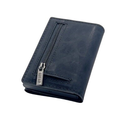 Portafoglio • Moero • Pro Vintage Black Zip • Protezione RFID per carte Contactless • in Vera Pelle • Contiene fino a 9 Carte Portafoglio • Moero • Pro Vintage Black Zip • Protezione RFID per carte Contactless • in Vera Pelle • Contiene fino a 9 Carte