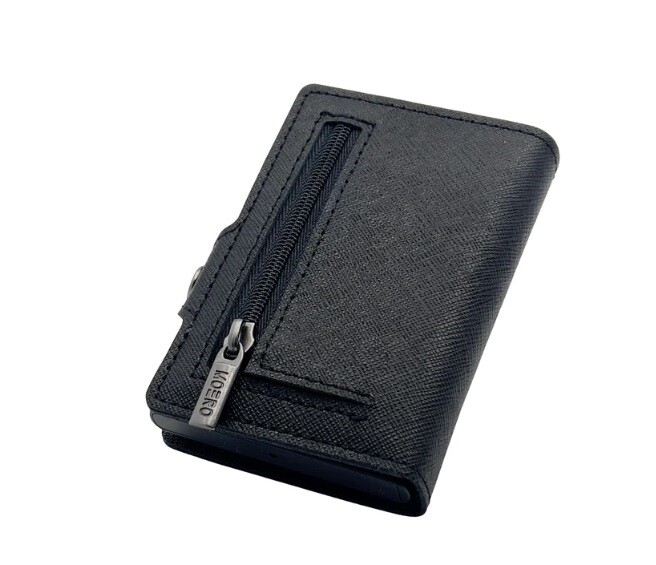Portafoglio • Moero • Saffiano Black Zip Nero • Protezione RFID per carte Contactless • in Vera Pelle • Contiene fino a 13 Carte Portafoglio • Moero • Saffiano Black Zip Nero • Protezione RFID per carte Contactless • in Vera Pelle • Contiene fino a 13 Carte
