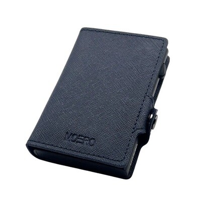 Portafoglio • Moero • Saffiano Blue Navy Zip • Protezione RFID per carte Contactless • in Vera Pelle • Contiene fino a 13 Carte