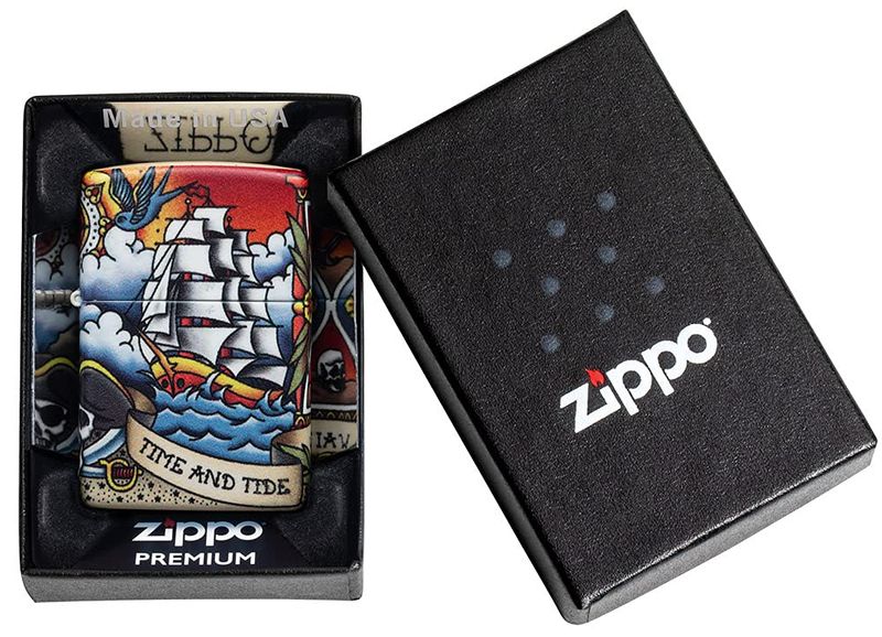 Zippo Accendino Nautical Tatoo Design