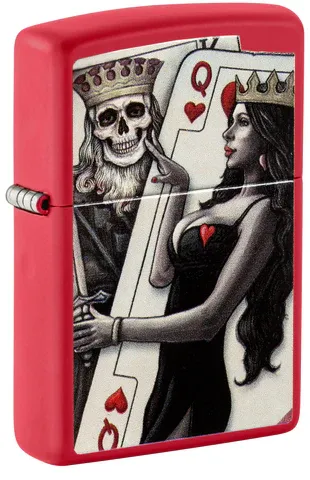Zippo Accendino Skull King Queen Beauty