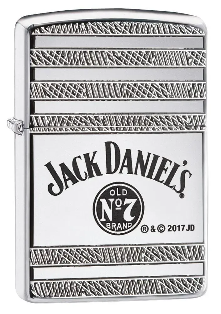 Zippo Accendino Jack Daniel's® Armor High Polish Chrome 29526 Zippo Accendino Jack Daniel's® Armor High Polish Chrome 29526