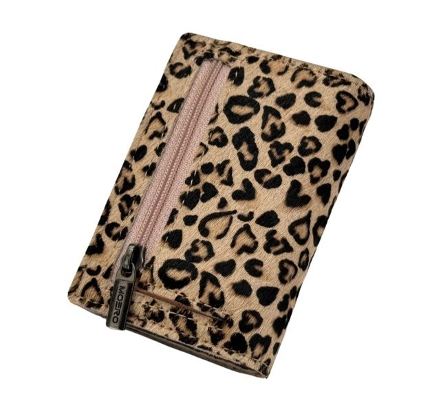 Portafoglio • Moero • Pro Animalier Maculato Zip • Protezione RFID per carte Contactless • in Vera Pelle • Contiene fino a 9 Carte