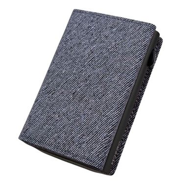 Portafoglio • Moero • Pro Jeans Blue Zip • Protezione RFID per carte Contactless • in Vera Pelle • Contiene fino a 13 Carte