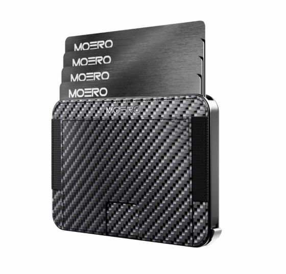 Portafoglio • Moero • M2 Pro • Carbon Black • Protezione RFID per carte Contactless • Contiene fino a 4 Carte