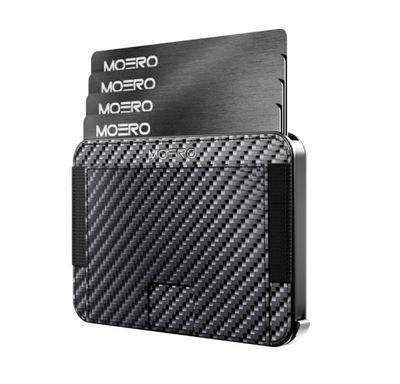 Portafoglio • Moero • M2 Pro • Carbon Black • Protezione RFID per carte Contactless • Contiene fino a 4 Carte