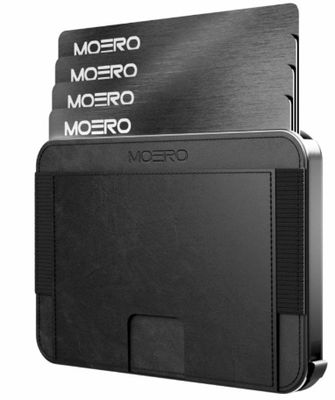 Portafoglio • Moero • M2 Pro • Vintage Black • Protezione RFID per carte Contactless • Contiene fino a 4 Carte