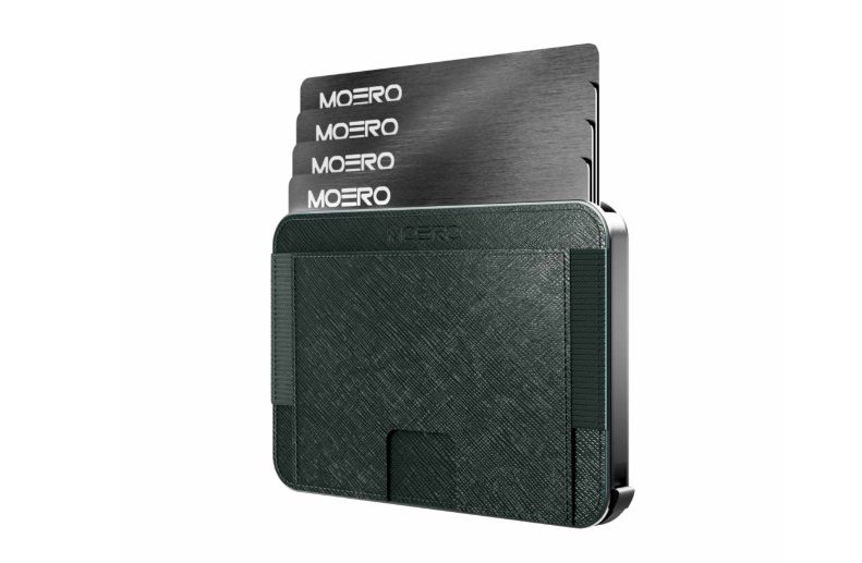 Portafoglio • Moero • M2 Pro • Saffiano Green • Protezione RFID per carte Contactless • Contiene fino a 4 Carte