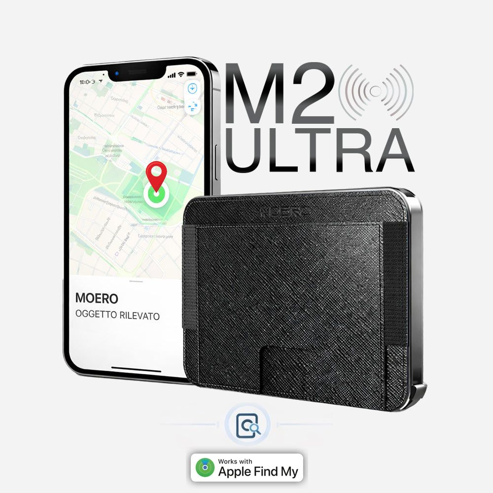 Portafoglio • Moero • M2 Ultra • Saffiano Black • Protezione RFID per carte Contactless • Contiene fino a 4 Carte