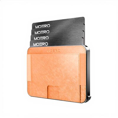 Portafoglio • Moero • M2 Pro • Saffiano Arancione • Protezione RFID per carte Contactless • Contiene fino a 4 Carte