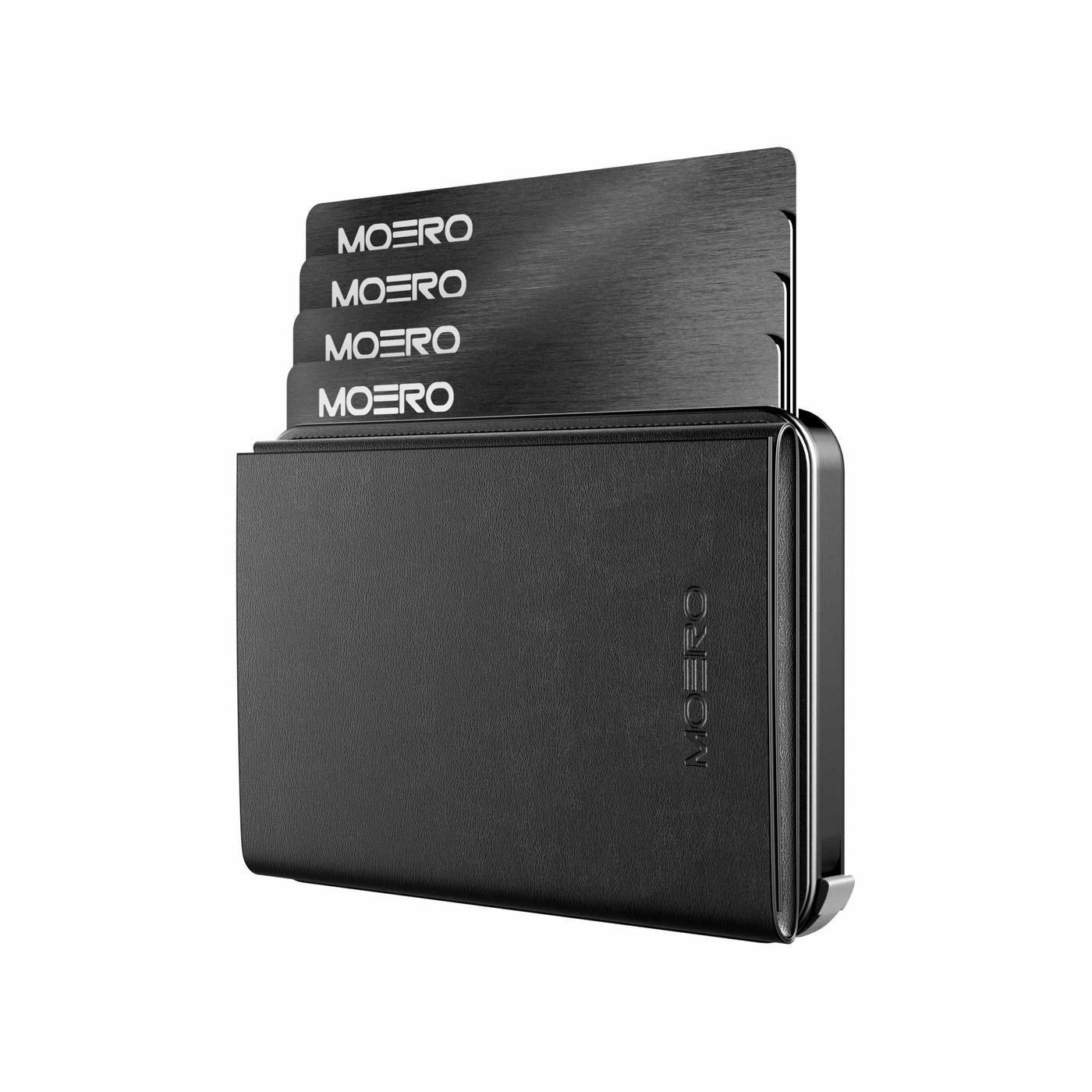 Portafoglio • Moero • M2 Pro Plus • Smooth PU Black • Protezione RFID per carte Contactless • Contiene fino a 4 Carte
