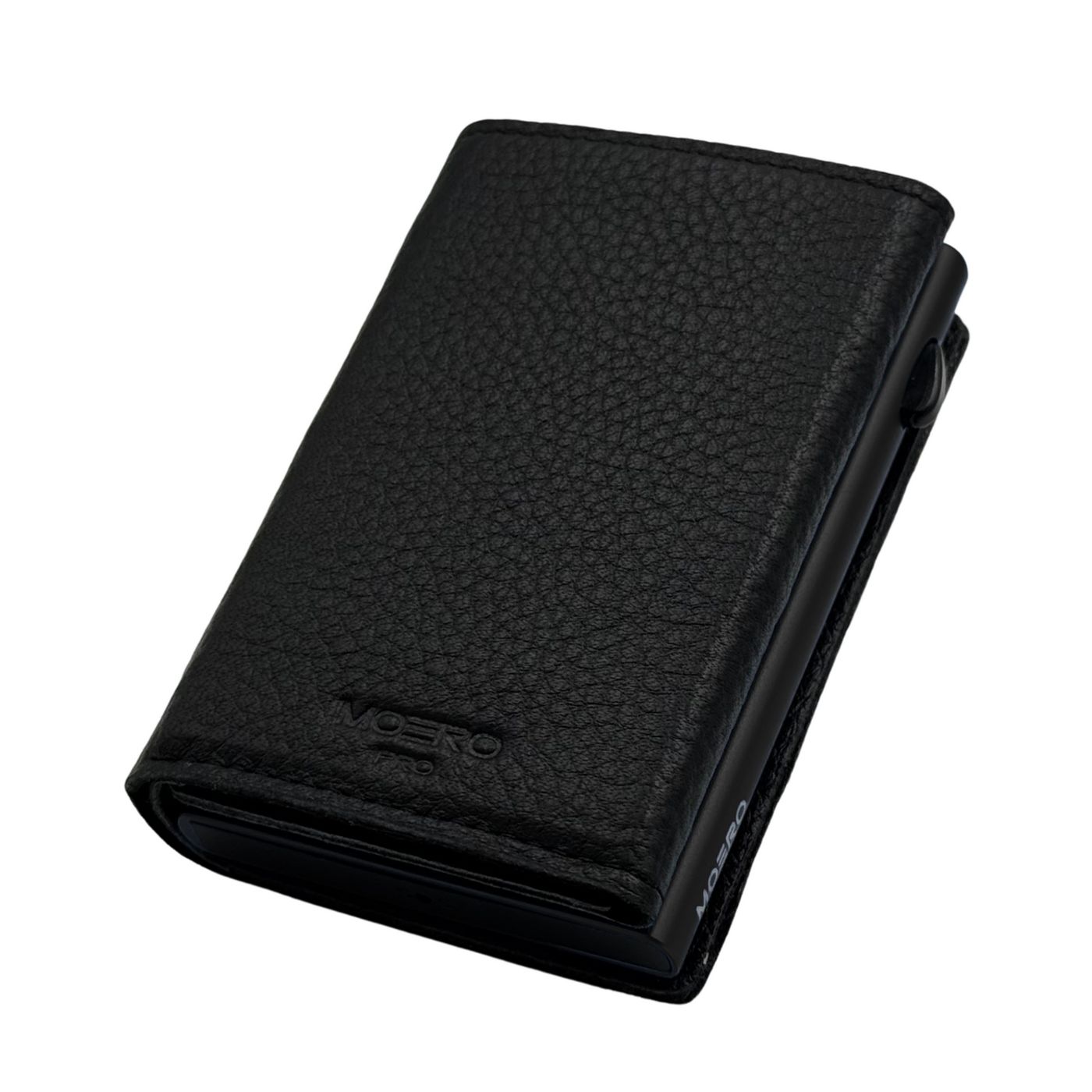 Portafoglio • Moero • Pro Plus Bottalato Black Zip • Protezione RFID per carte Contactless • in Vera Pelle • Contiene fino a 6 Carte Portafoglio • Moero • Pro Plus Bottalato Black Zip • Protezione RFID per carte Contactless • in Vera Pelle • Contiene fino a 6 Carte
