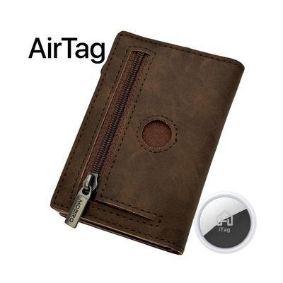 Portafoglio • Moero • Pro Vintage Airtag Dark Brown • Protezione RFID per carte Contactless • in Vera Pelle • Contiene fino a 9 Carte Portafoglio • Moero • Pro Vintage Airtag Dark Brown • Protezione RFID per carte Contactless • in Vera Pelle • Contiene fino a 9 Carte