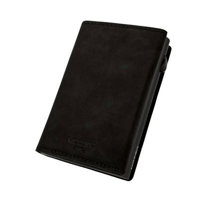 Portafoglio • Moero • Pro Vintage Airtag Black • Protezione RFID per carte Contactless • in Vera Pelle • Contiene fino a 9 Carte