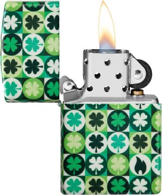 Zippo Accendino Premium Quadrifogli