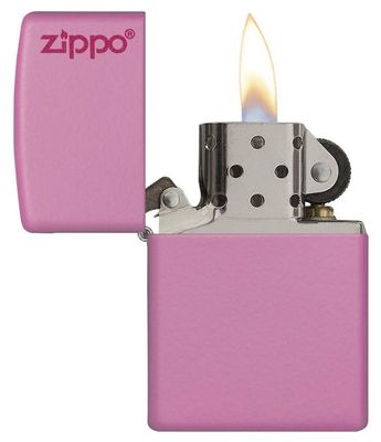Zippo Accendino Classic Matte Logo Rosa