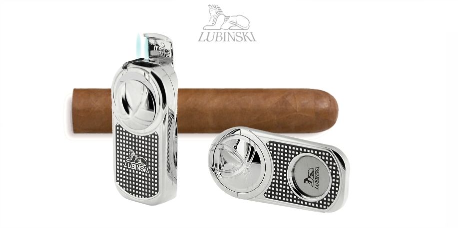 LUBINSKI SET ACCENDINO 2 FIAMME E TAGLIASIGARI WFT39.A ARGENTO LUBINSKI SET ACCENDINO 2 FIAMME E TAGLIASIGARI WFT39.A ARGENTO