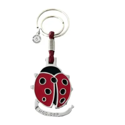 Bagnara Portachiavi Personalizzabile Coccinella in Pelle 1408P Bagnara Portachiavi Personalizzabile Coccinella in Pelle 1408P