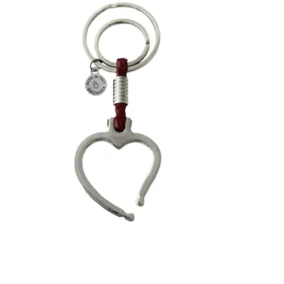 Bagnara Portachiavi Personalizzabile Pelle Nera Cuore 1546P Bagnara Portachiavi Personalizzabile Pelle Nera Cuore 1546P