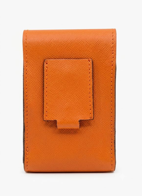 Cartujano Portapacchetto Slim Arancione Saffiano