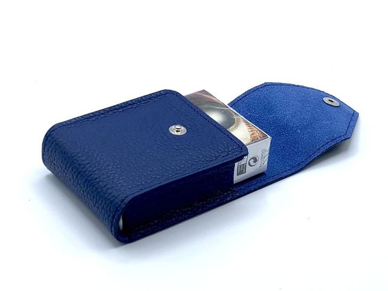 Cartujano Porta Pacchetto Classico con Custodia Porta Accendino Blu