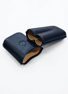 Cartujano Portasigari Cubani 2 Posti Blu Navy