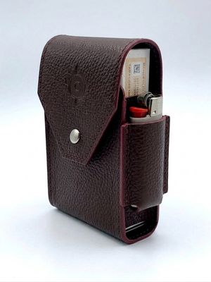 Cartujano Porta Pacchetto Lungo Con Porta Accendino Marrone