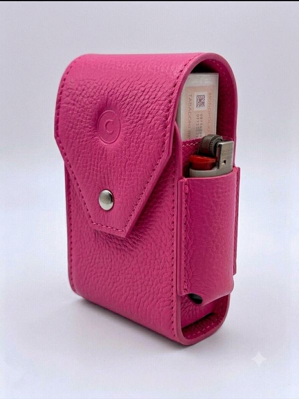 Cartujano Porta Pacchetto Lungo Con Porta Accendino Rosa Fucsia Cartujano Porta Pacchetto Lungo Con Porta Accendino Rosa Fucsia