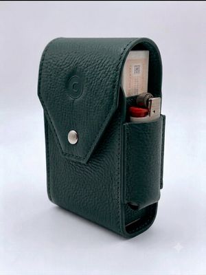Cartujano Porta Pacchetto Lungo Con Porta Accendino Verde Petrolio
