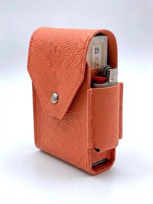 Cartujano Porta Pacchetto Classico Con Porta Accendino Salmone