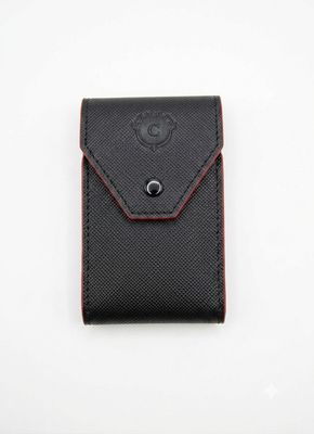 Cartujano Portapacchetto Slim Nero Saffiano