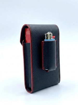 Cartujano Portapacchetto Slim Nero Saffiano