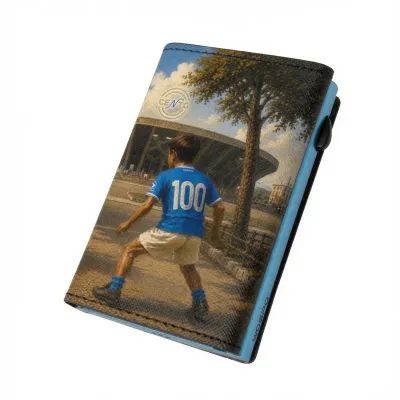 Portafoglio • Moero • Pro Napoli Centenary • Limited Edition • Protezione RFID per carte Contactless • in Vera Pelle • Contiene fino a 9 Carte