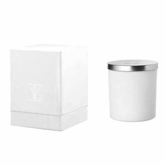 Camila • Candela Profumata • Aloe Vera • Bianco e Argento •  140 gr