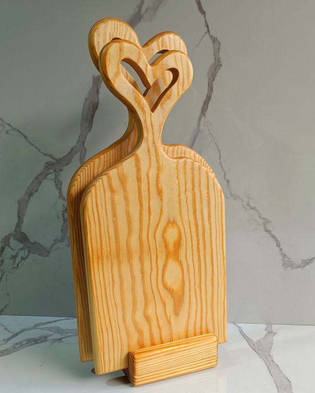 Heart  Set Cutting and Serving Board