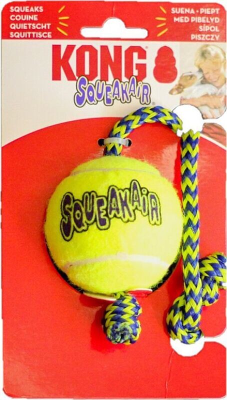 KONG SqueakAir Hundespielzeug Ball Medium mit Seil KONG SqueakAir Hundespielzeug Ball Medium mit Seil